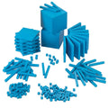 Base Ten Intermediate Set Blue Plastic Blocks P52489
