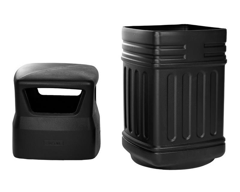 Black 16-Gallon Outdoor/Indoor Trash Can X4257