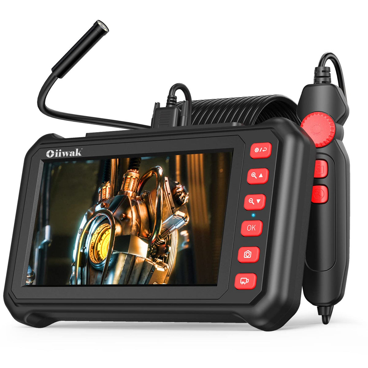 7 IPS Industrial Endoscope 5.0MP 1944P HD Borescope Camera IP68 Waterproof T135