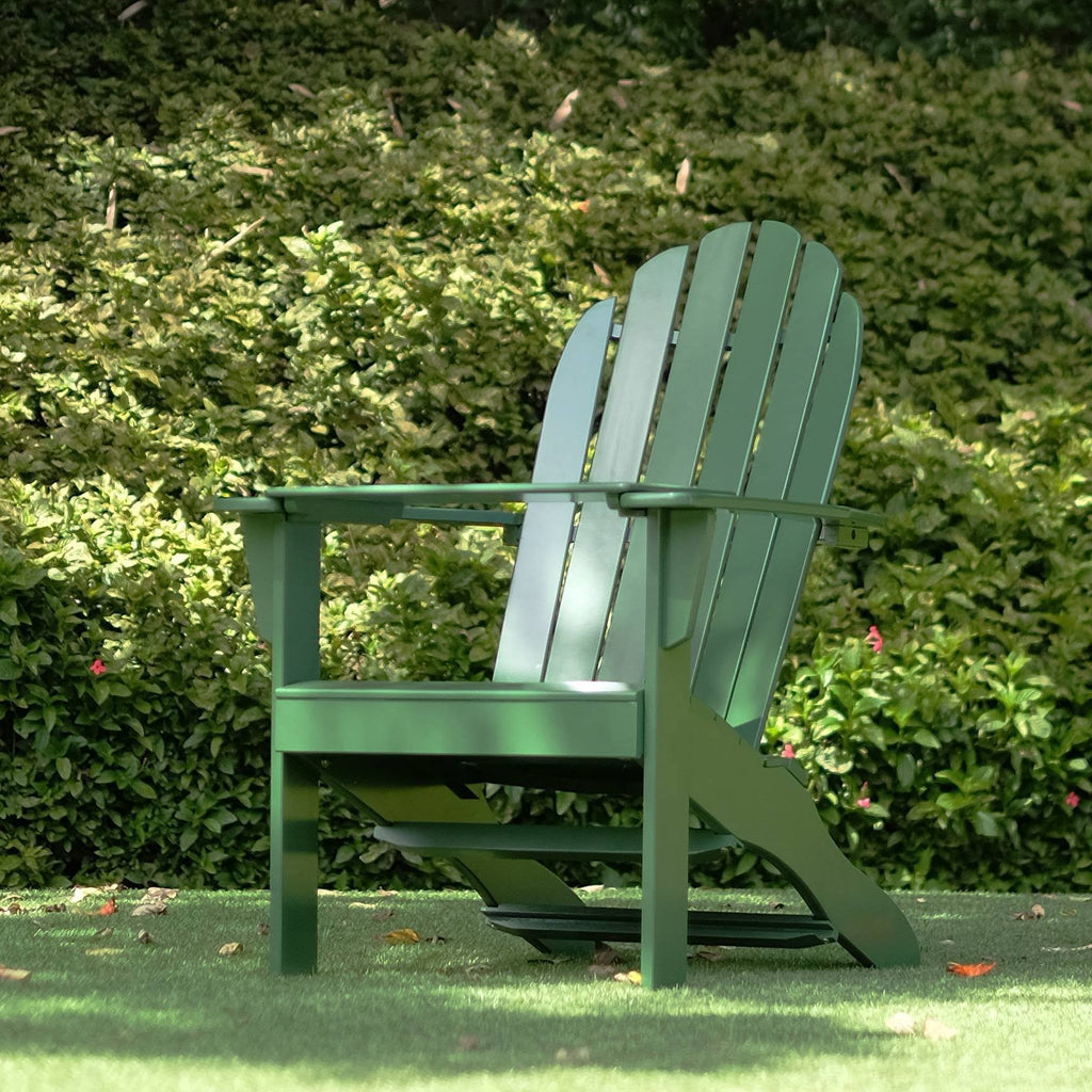 Dark Green Adirondack Chair with Tray Table A997