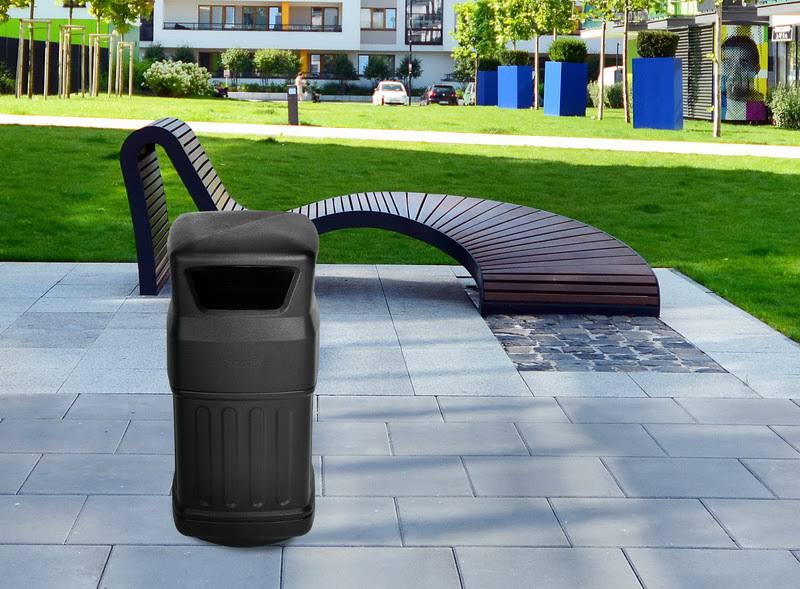 Black 16-Gallon Outdoor/Indoor Trash Can X4257