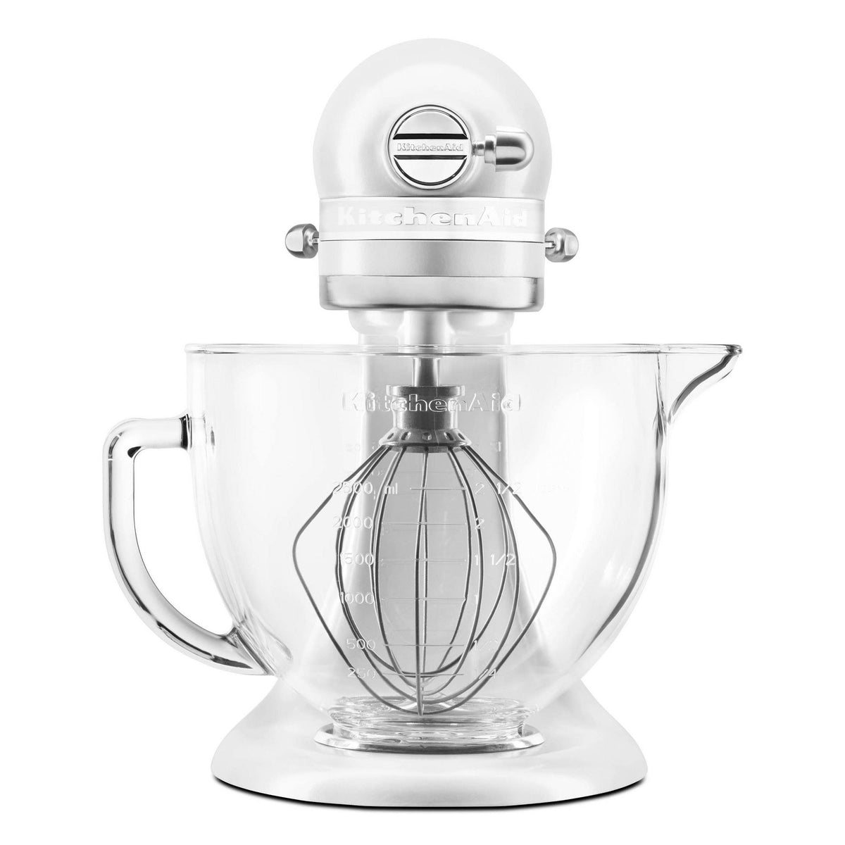 5-Quart Stand Mixer Glass Bowl Matte White S618
