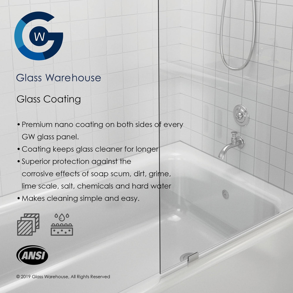 78x22 Frameless Shower Door Oil Rubbed Bronze F3345