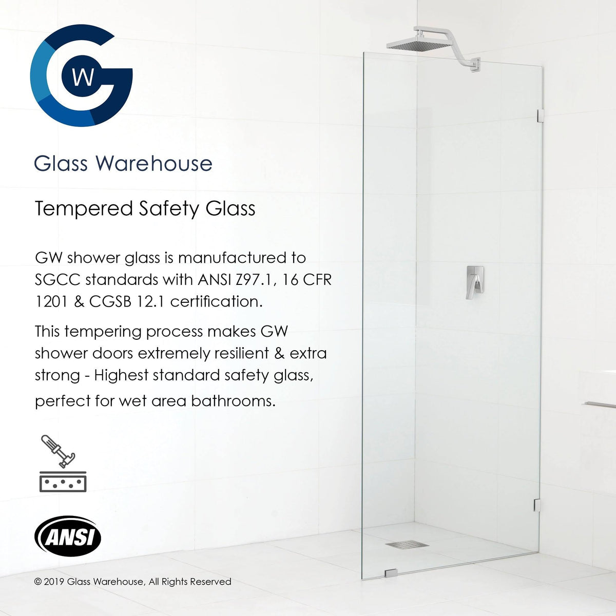 78x22 Frameless Shower Door Oil Rubbed Bronze F3345