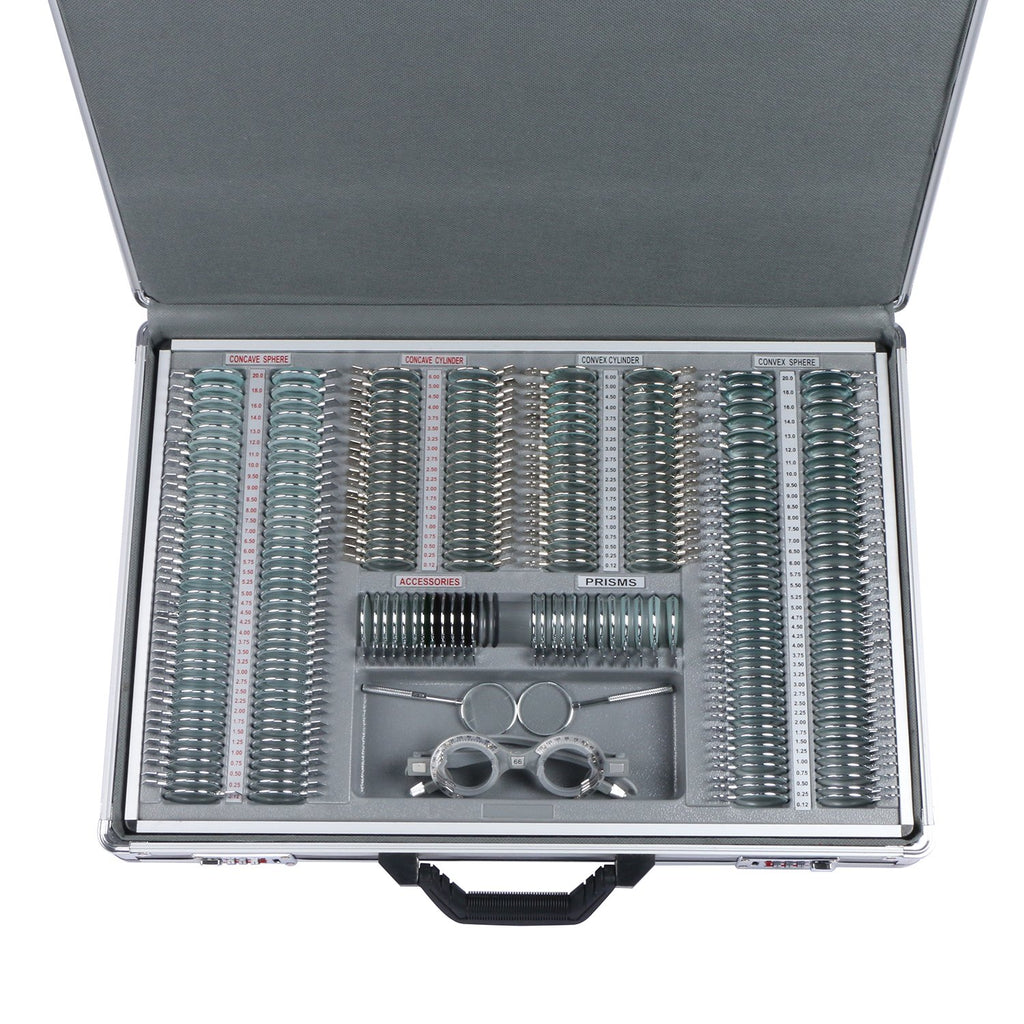 266 pcs Optical Trial Lens Set Metal Rim Aluminum Case L45333