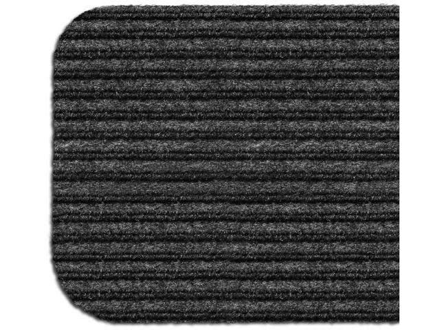Set of 15 Skid-Resistant Carpet Stair Treads Smokey Black 9 in. x 36 in. U548