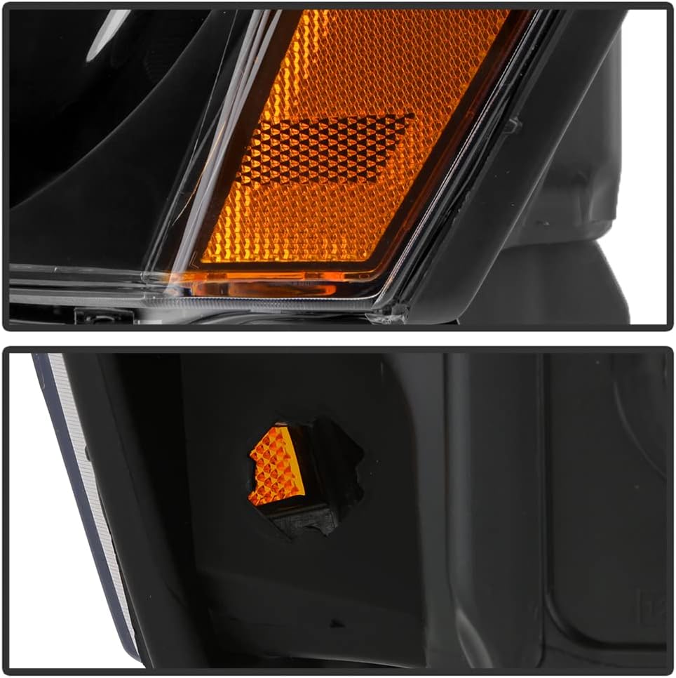 Black Replacement Headlights Driver + Passenger Side J4145