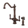 2-Handle Kitchen Faucet with Side Sprayer in Oil Rubbed Bronze P883192