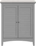 Grey Freestanding Floor Cabinet with 2 Shutter Doors H1854