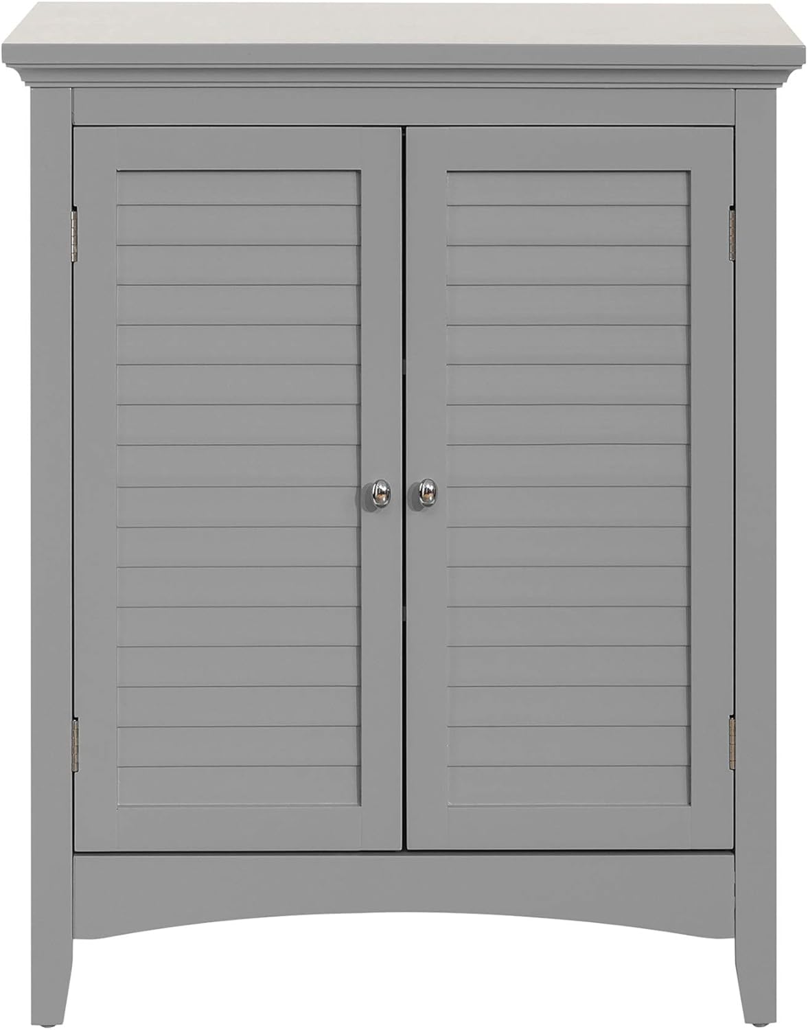 Grey Freestanding Floor Cabinet with 2 Shutter Doors H1854
