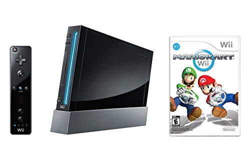 White Wii Console with Mario Kart Wii P539904