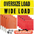 Flags, Signs, and Magnets Kit with 2 Reversible Oversize Load Signs, 4 Red Flags, 4 Orange Flags, and 4 Magnets W9759
