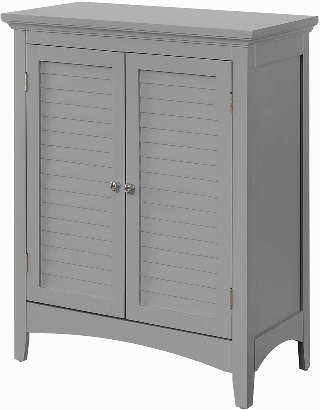Grey Freestanding Floor Cabinet with 2 Shutter Doors H1854
