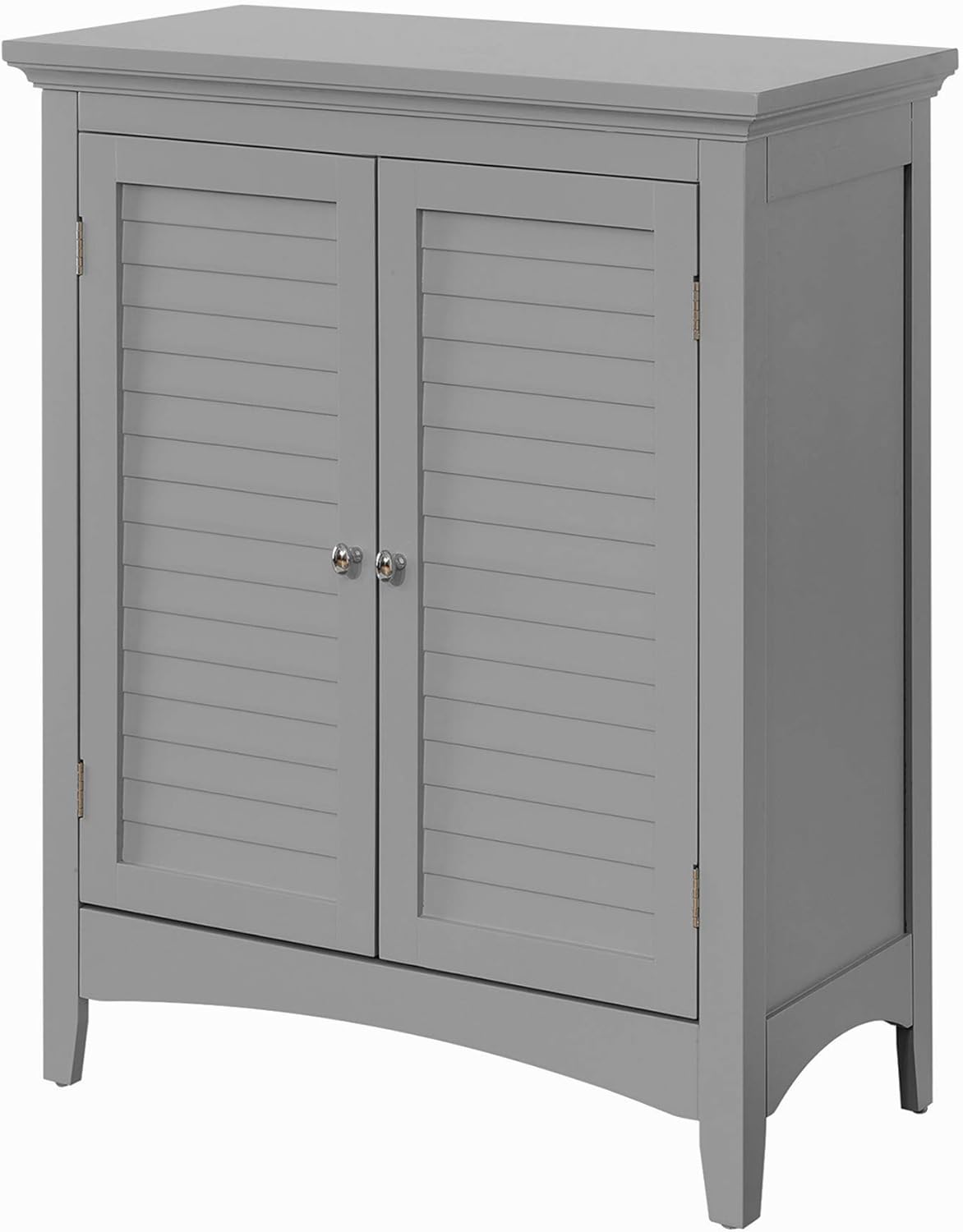 Grey Freestanding Floor Cabinet with 2 Shutter Doors H1854