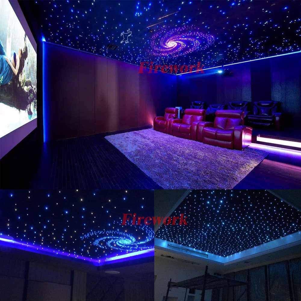 16W Twinkle Fiber Optic Star Ceiling Light Kit with APP Remote Music Mode RGBW LED 460pcs C6512