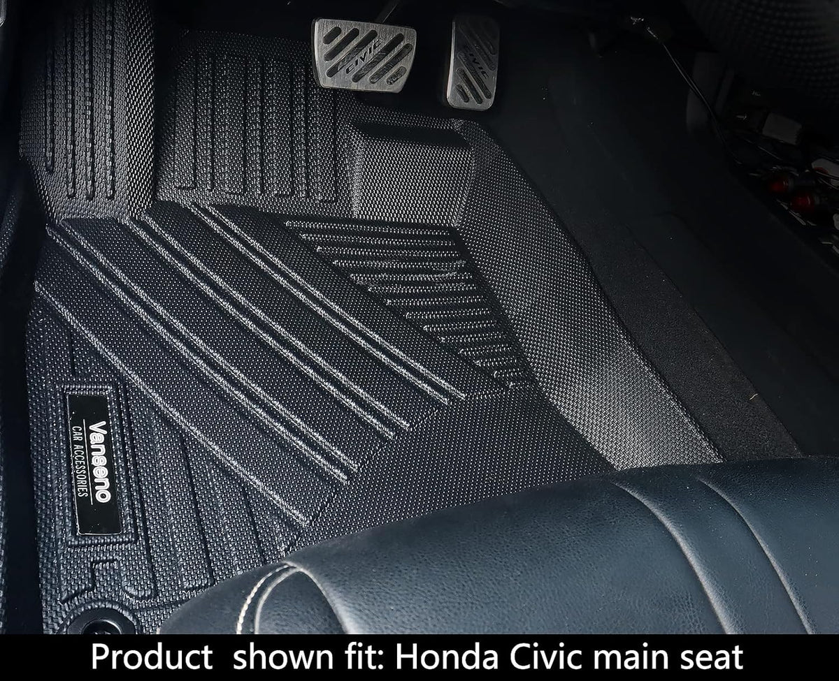 Black All-Weather Car Floor Mats & Cargo Trunk Liners Set C85878