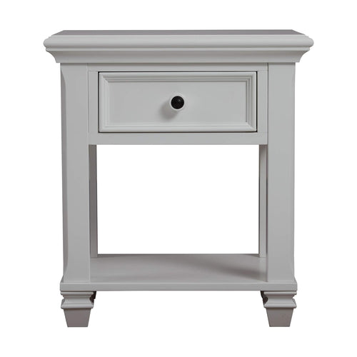 1 Drawer Pure White Nightstand B838874