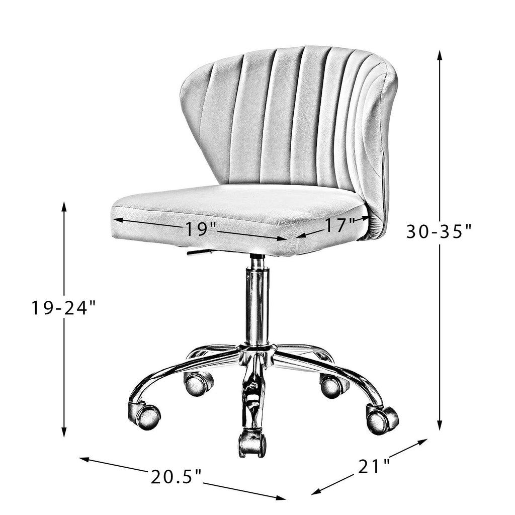 Navy Velvet Upholstered Task Chair R7503