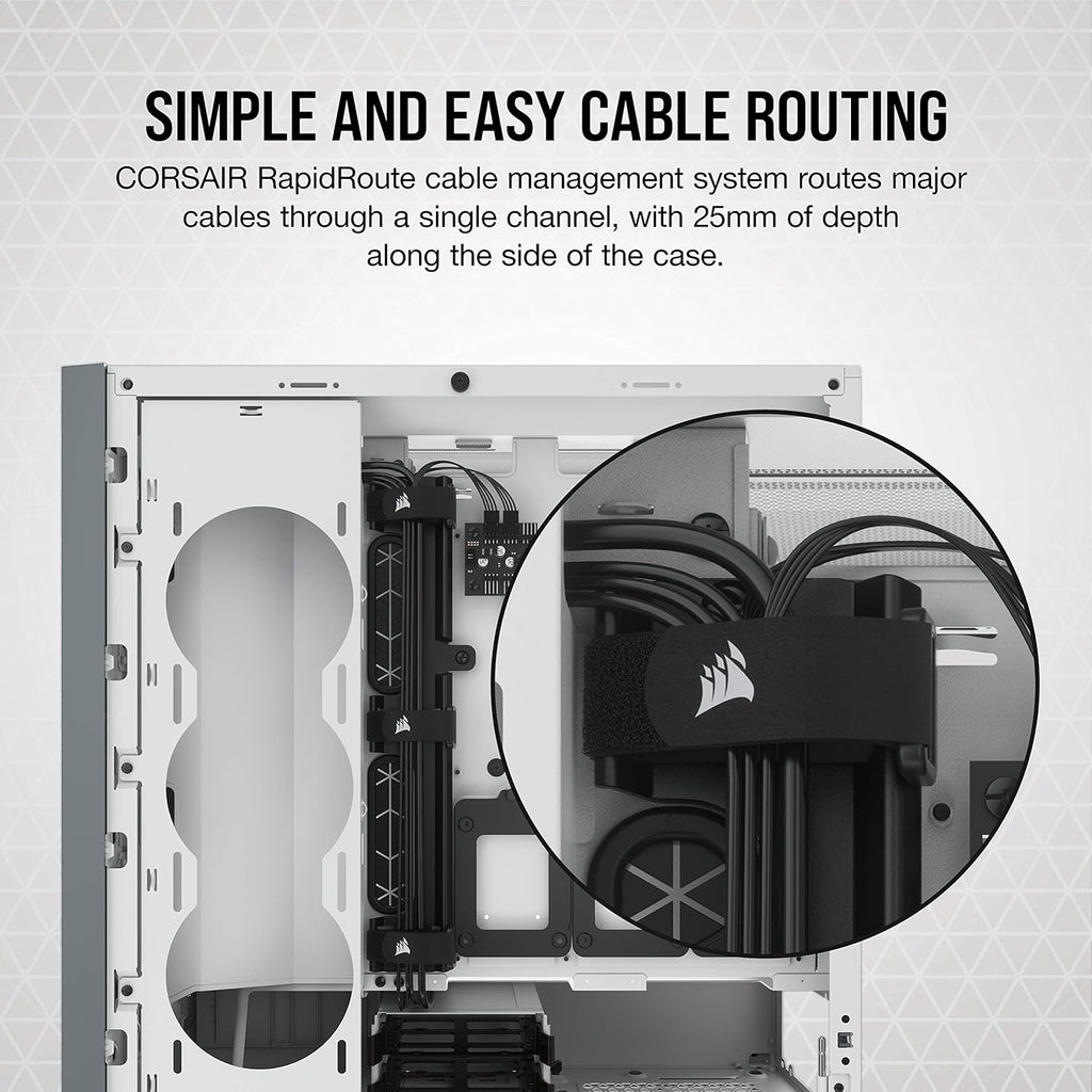 White Mid-Tower ATX PC Case Q8944