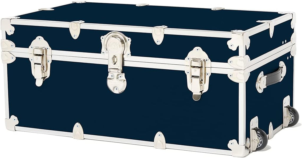 Large Black Storage Trunk with Wheels T3943