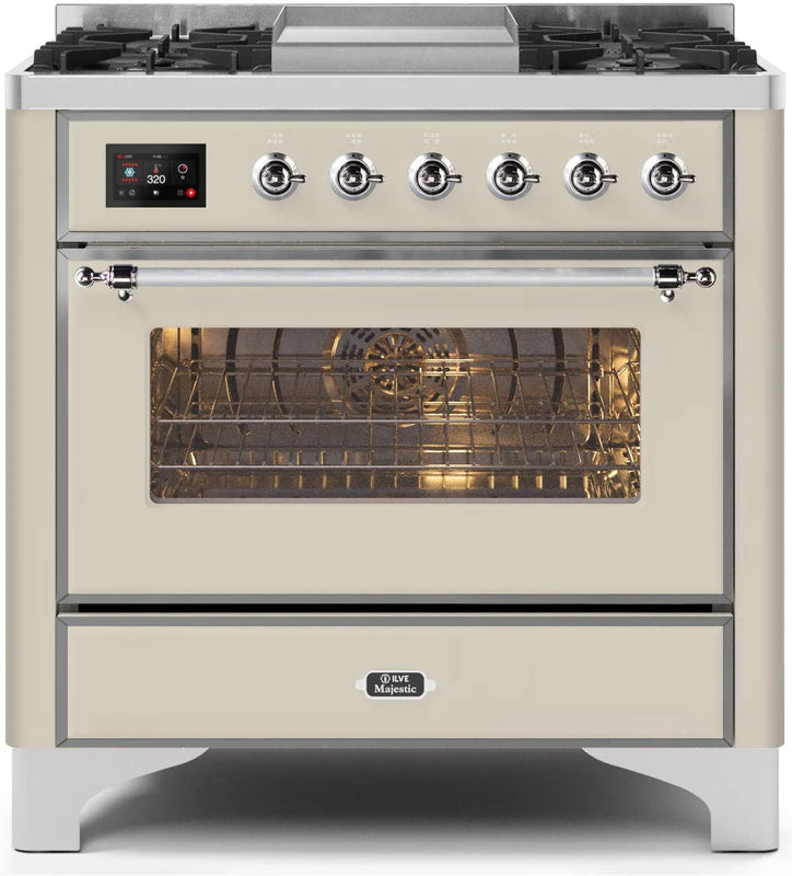 Antique White Dual Fuel Natural Gas Range T49527