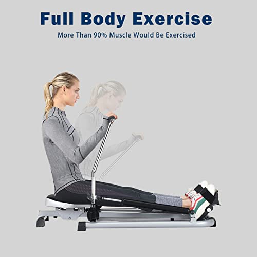 Hydraulic Rowing Machine with LCD Monitor and Adjustable Resistance R639