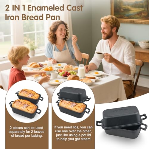 Cast Iron Loaf Pan with Lid 9x5 Inch H51136