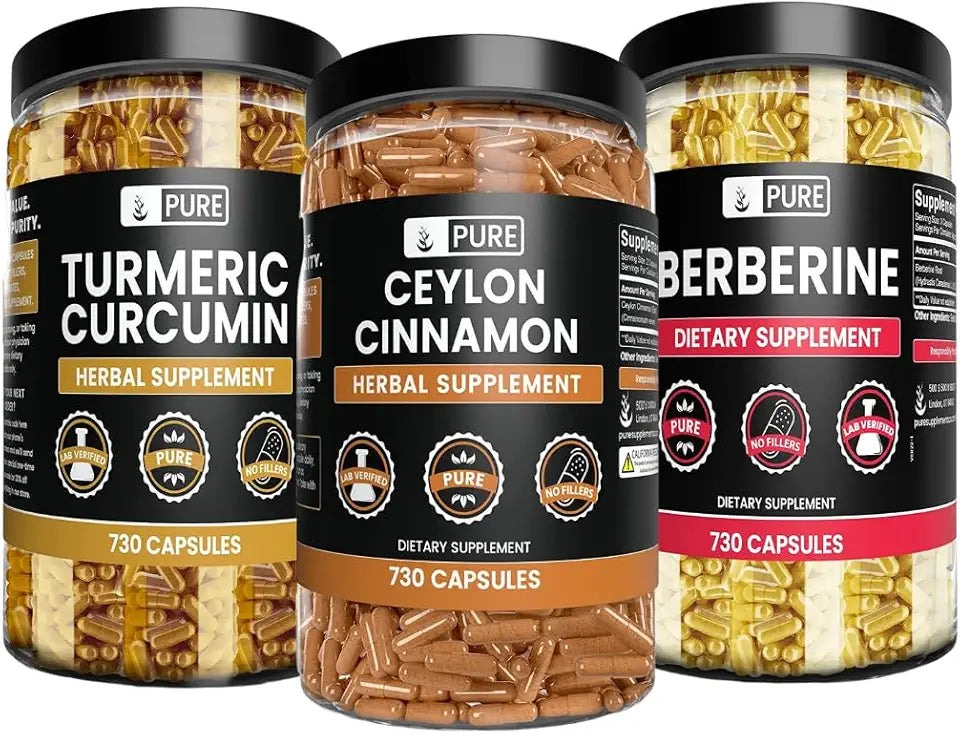 Ceylon Cinnamon, Berberine, and Turmeric 730 Capsules A419