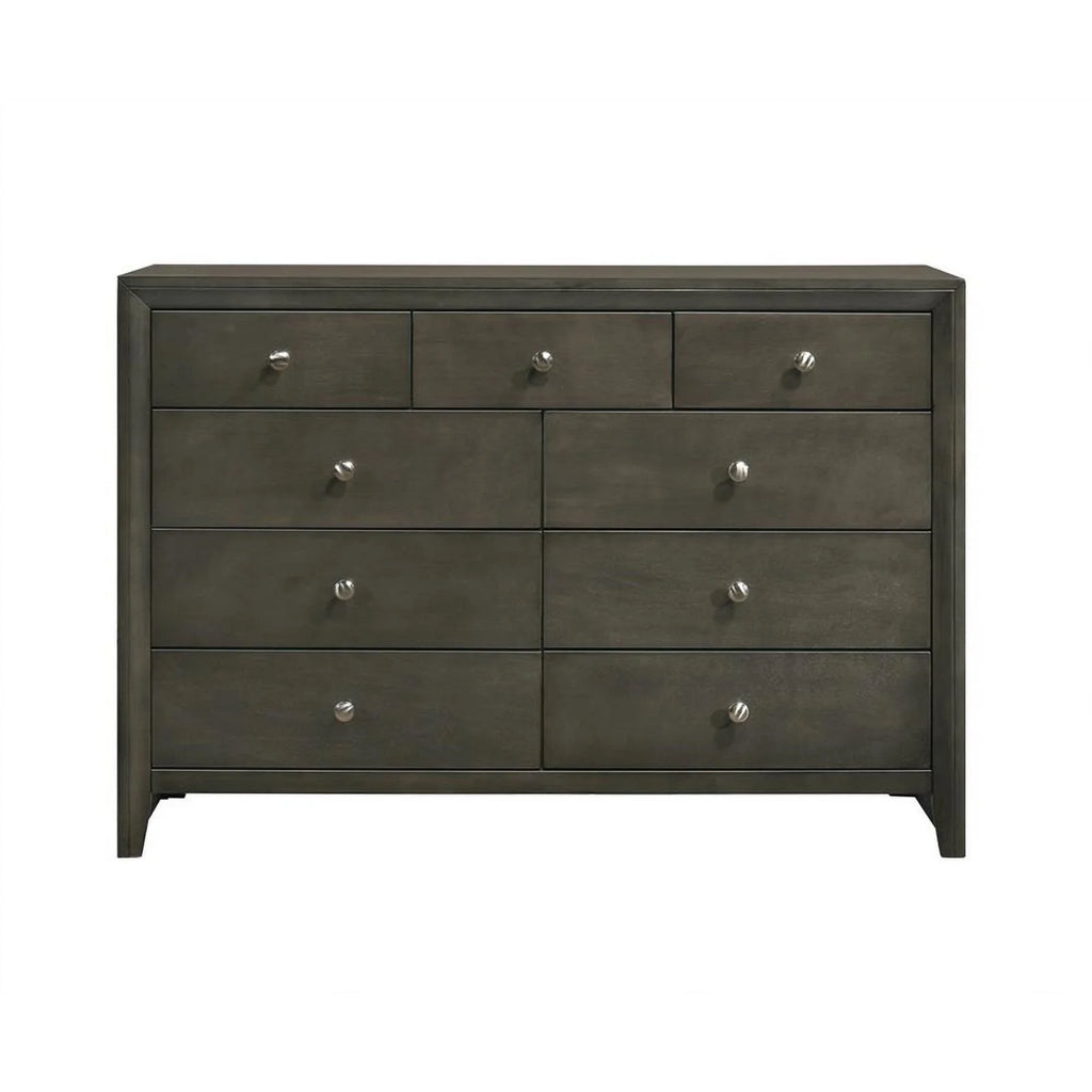 4-piece Wood Eastern King Sleigh Bedroom Set H727