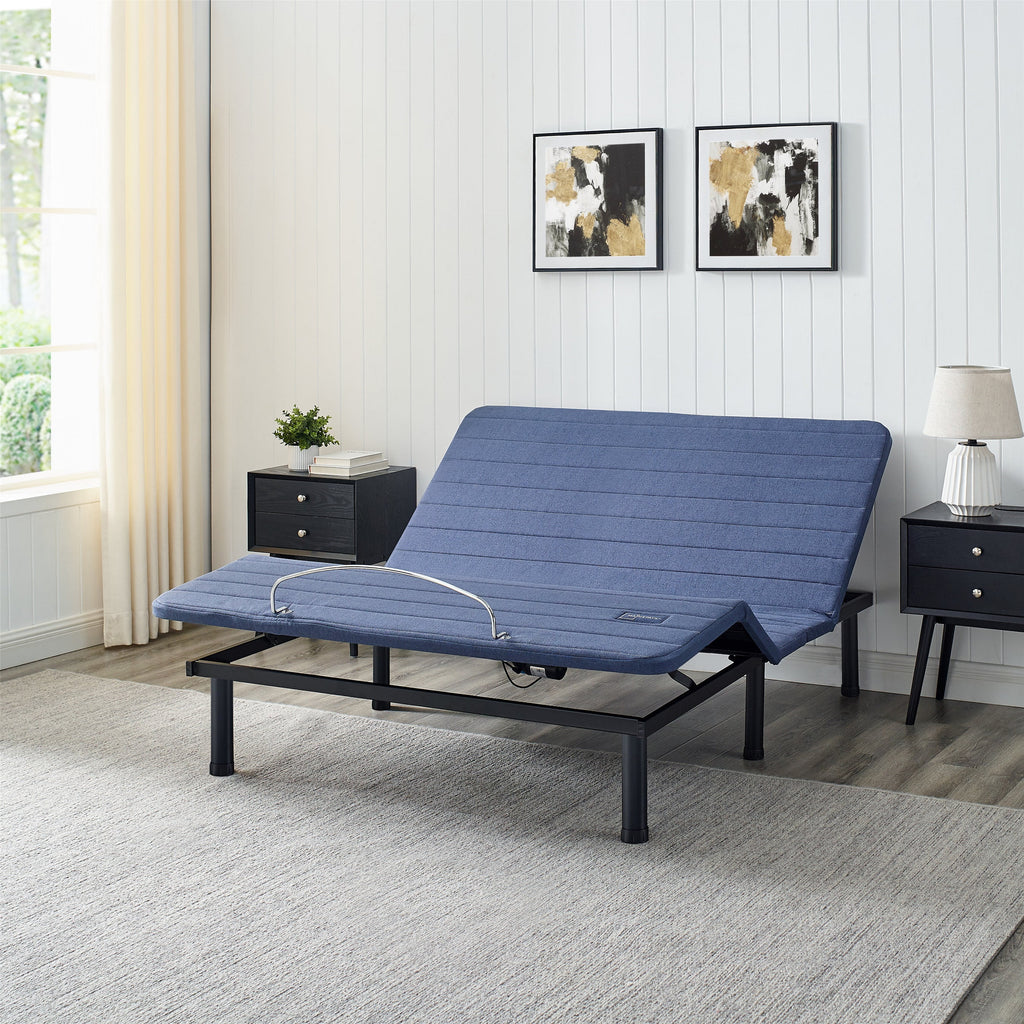 Queen Adjustable Metal Platform Bed Base with Wireless Remote Control S936