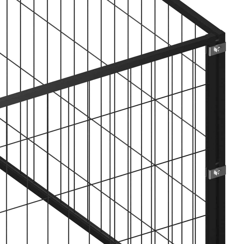Dog Kennel Silver Steel H87236