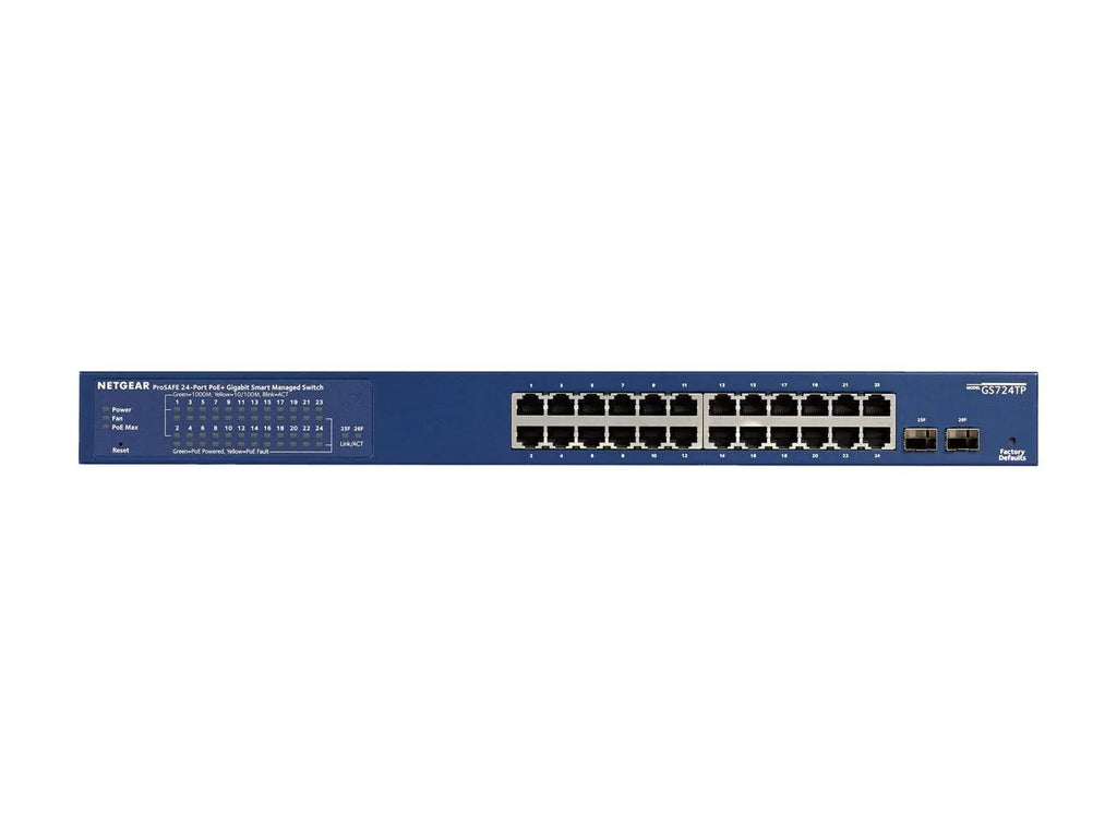 24-Port Gigabit PoE+ Smart Managed Switch with 2 SFP Ports D201037