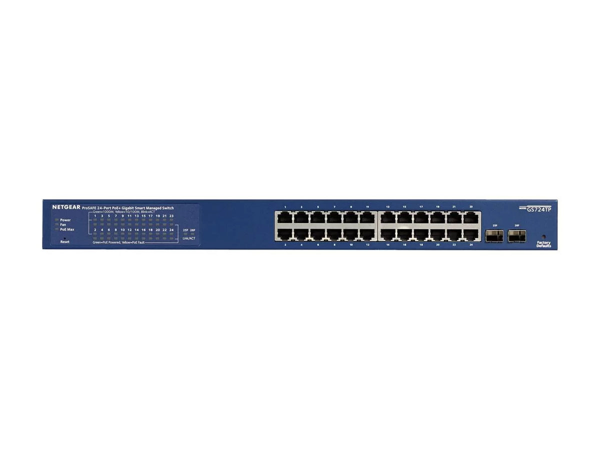 24-Port Gigabit PoE+ Smart Managed Switch with 2 SFP Ports D201037