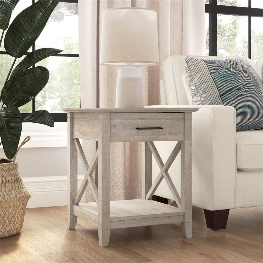 Washed Gray End Table H306060