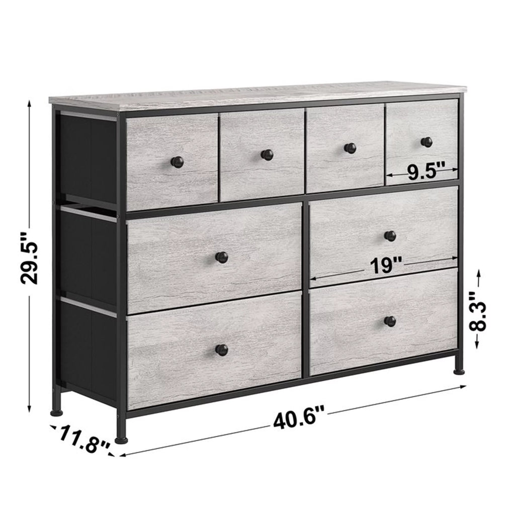8 Drawer Steel Frame Storage Organizer Dresser T18849