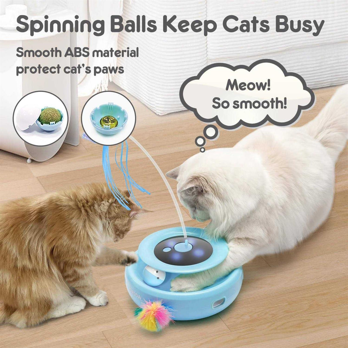 3-in-1 Rechargeable Interactive Cat Toys M644