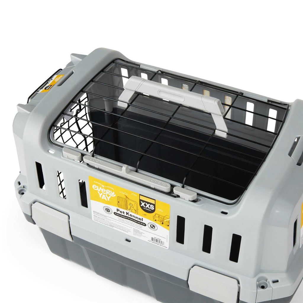 Grey 2-Door Pet Kennel X8101
