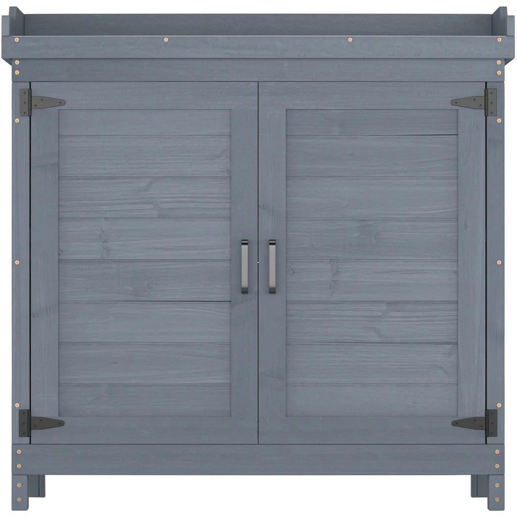 Wooden Potting Bench Storage Box F387705