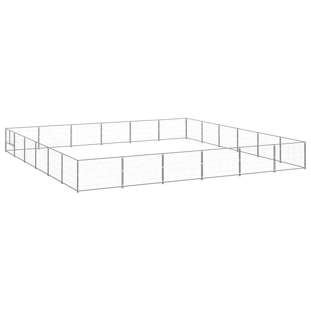 Dog Kennel Silver Steel H87236