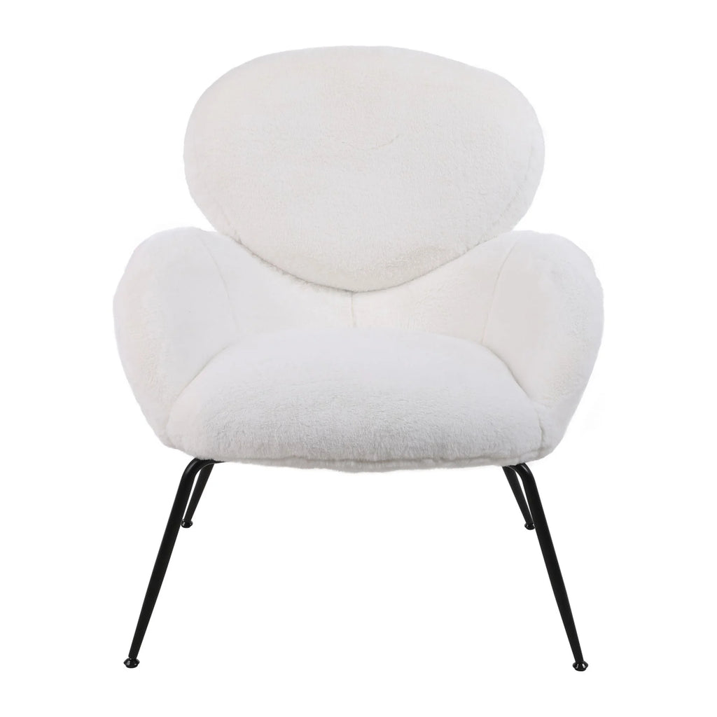 Sherpa Accent Armchairs with Black Metal Legs L9650