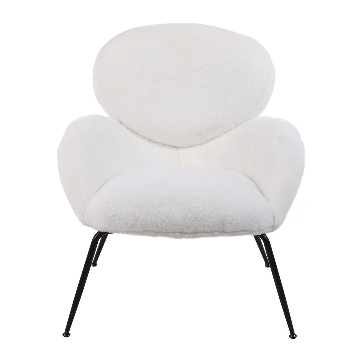 Sherpa Accent Armchairs with Black Metal Legs L9650