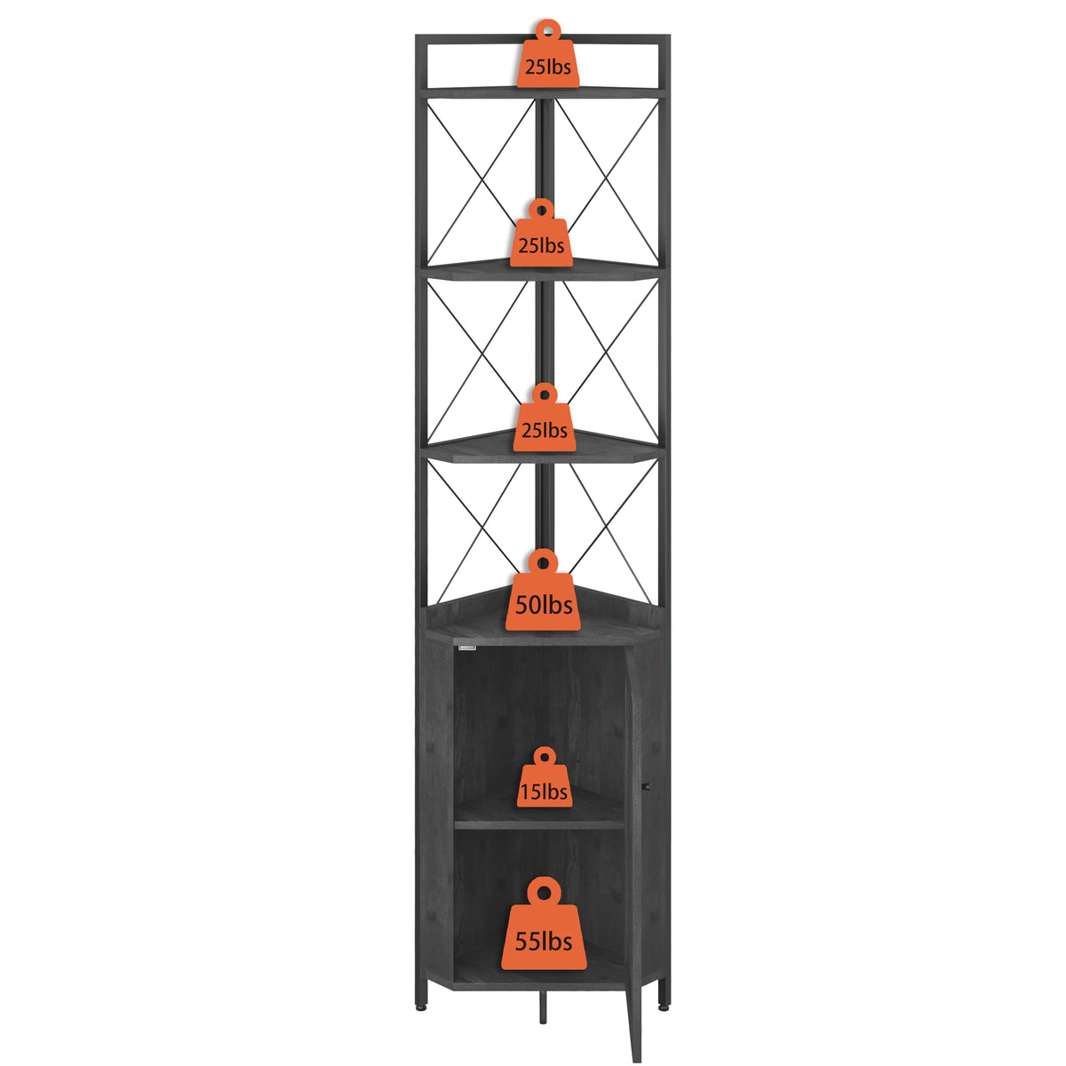 5-Tier Corner Shelf with Storage G926