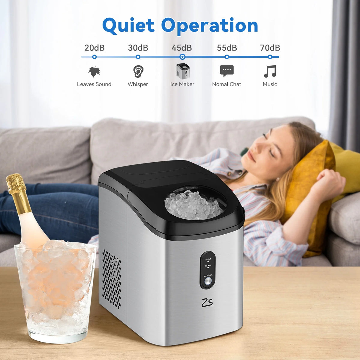 Countertop Nugget Ice Maker with Ice Scoop N91597