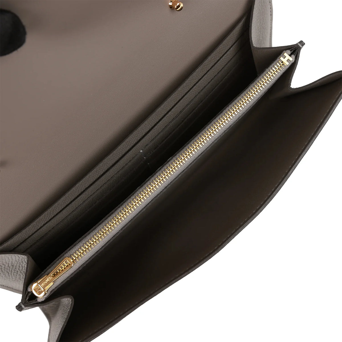Wallet To Go Gris Meyer Epsom Gold Hardware Y1097