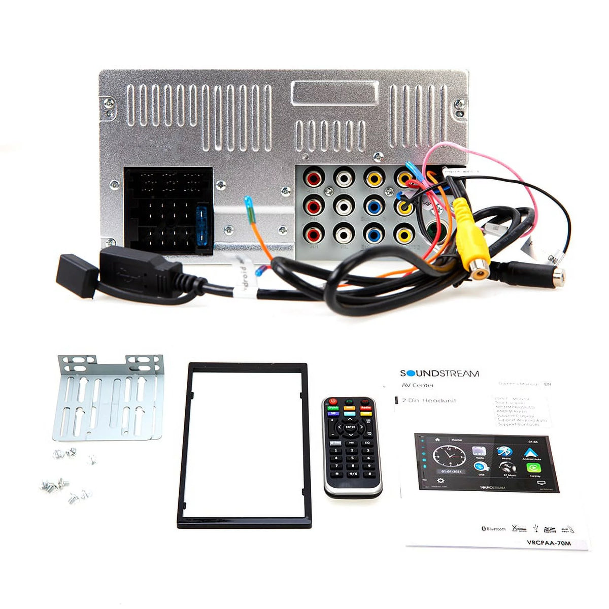 7" Double DIN Bluetooth CarPlay Android Dash Kit D1795