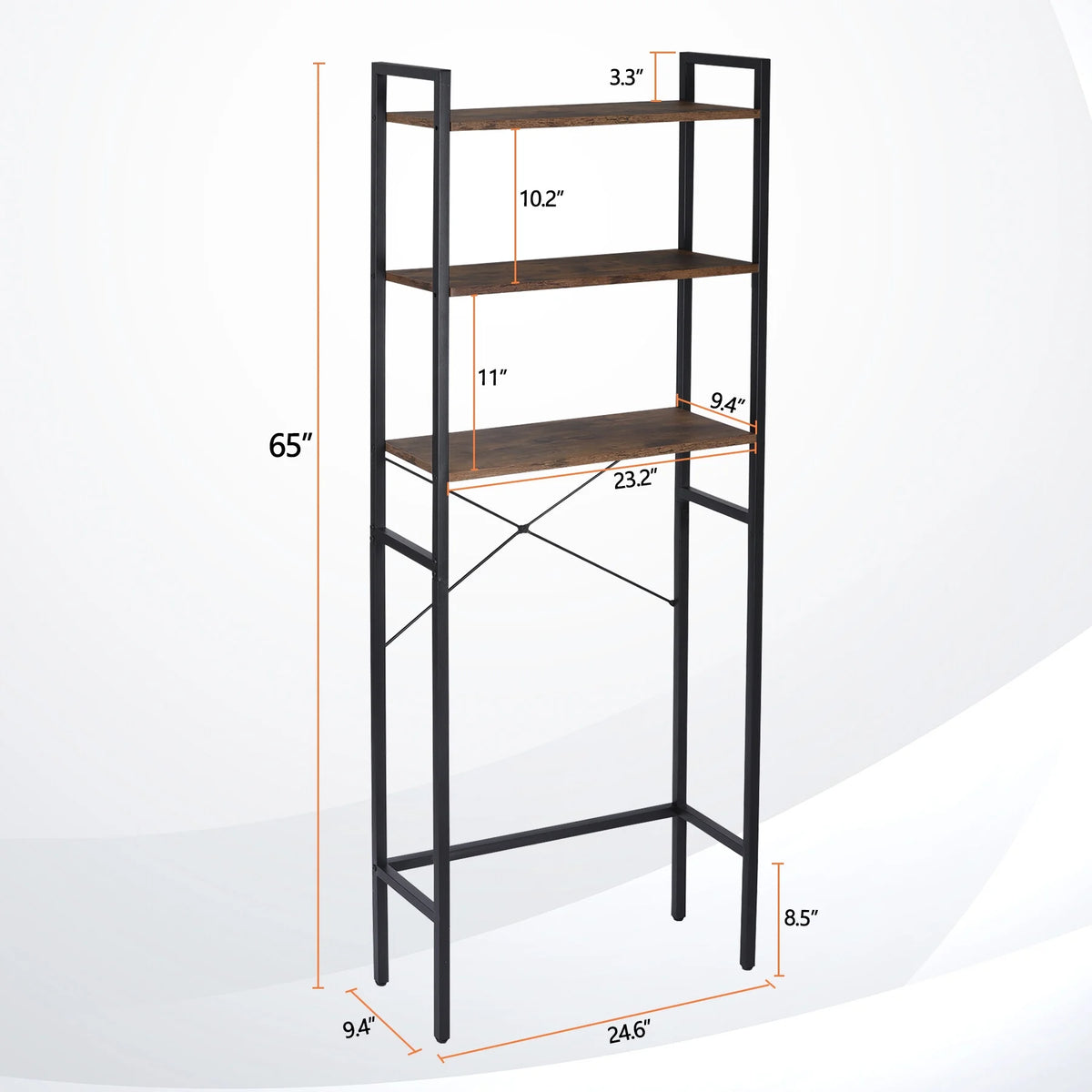 Over-The-Toilet Storage 3-Shelf MDF Organizer Y3482