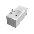 48 in. Gloss White Wall Mount Bathroom Vanity H667