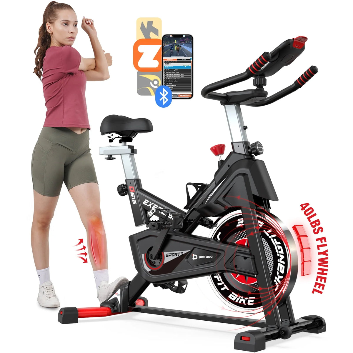 Indoor Cycling Bike with Silent Magnetic Resistance Y153635