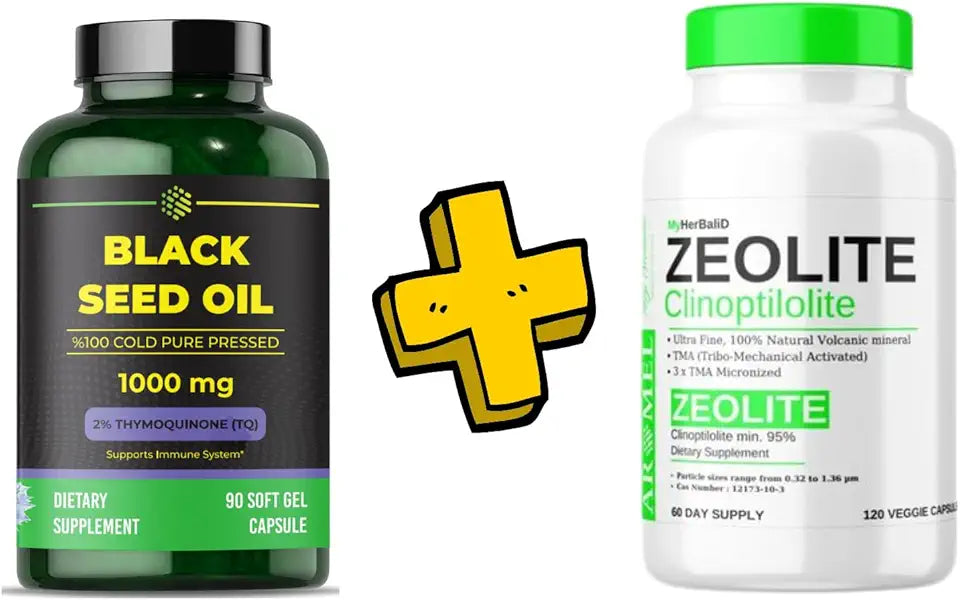 Black Seed Oil 90 Softgel Capsule, Zeolite Clinoptilolite Capsules 120 Capsules H346
