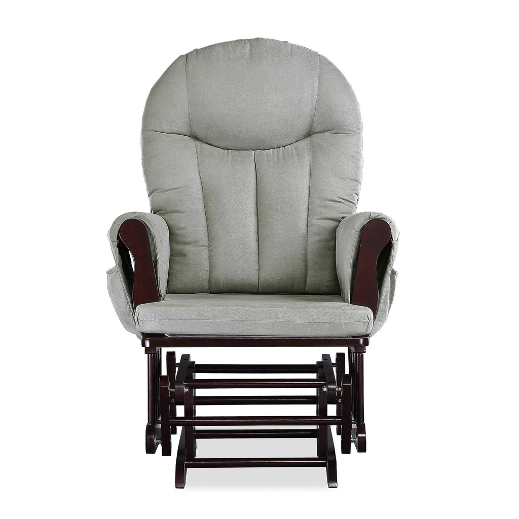 Espresso Glider Rocker with Storage and Ottoman J490
